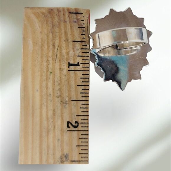 Handmade Adjustable Sterling Silver 925 Lapis Coral Pearl Statement Ring S7 - Picture 12 of 12